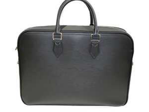 Louis Vuitton Briefcase Business Bag Leather Noir Shoulder Epi Black Dandy Black